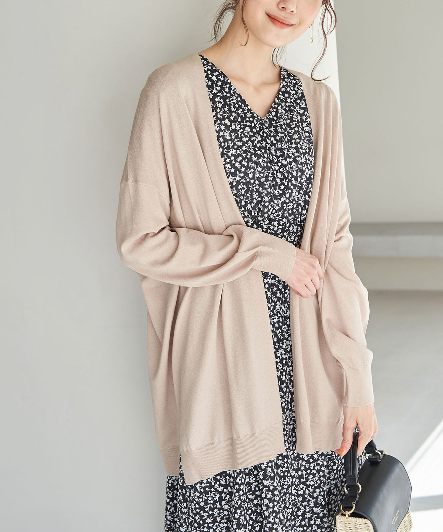 Rope&rsquo;Picnic「UVカット・洗濯機OK・接触冷感/Aラインカーディガン」|カーディガン|ベージュ系(28)