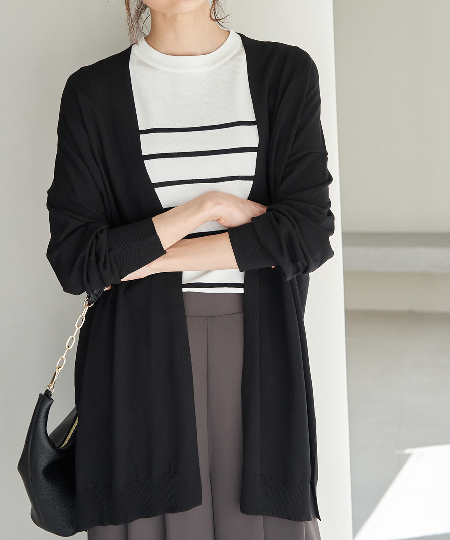 Rope&rsquo;Picnic「UVカット・洗濯機OK・接触冷感/Aラインカーディガン」|カーディガン|