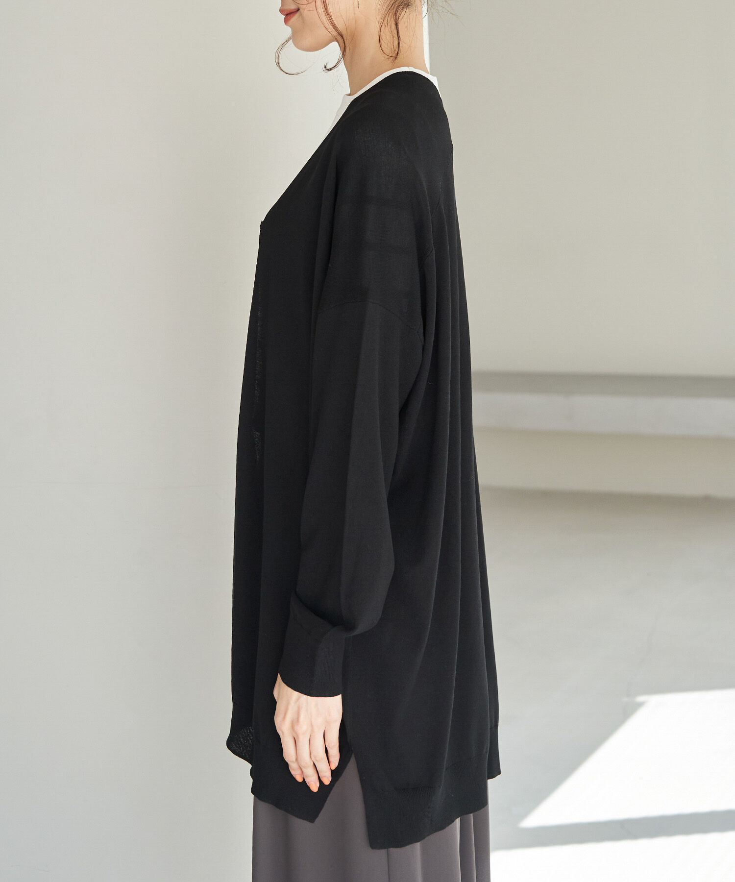 Rope&rsquo;Picnic「UVカット・洗濯機OK・接触冷感/Aラインカーディガン」|カーディガン|