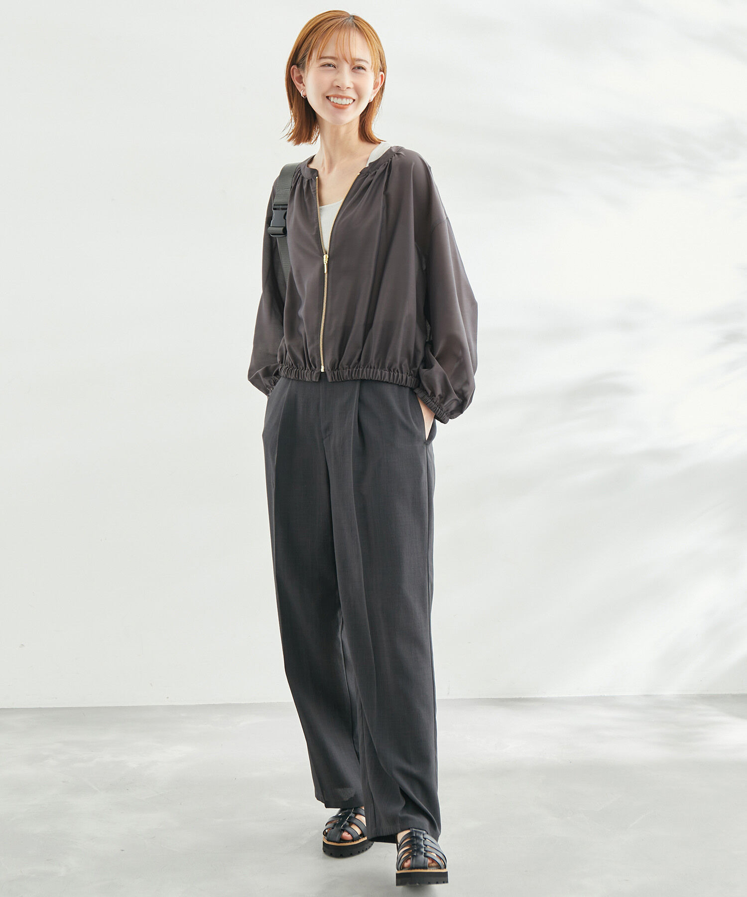 Rope&rsquo;Picnic「UVケア・手洗いOK/ライトブルゾン」|ブルゾン・スタジャン|