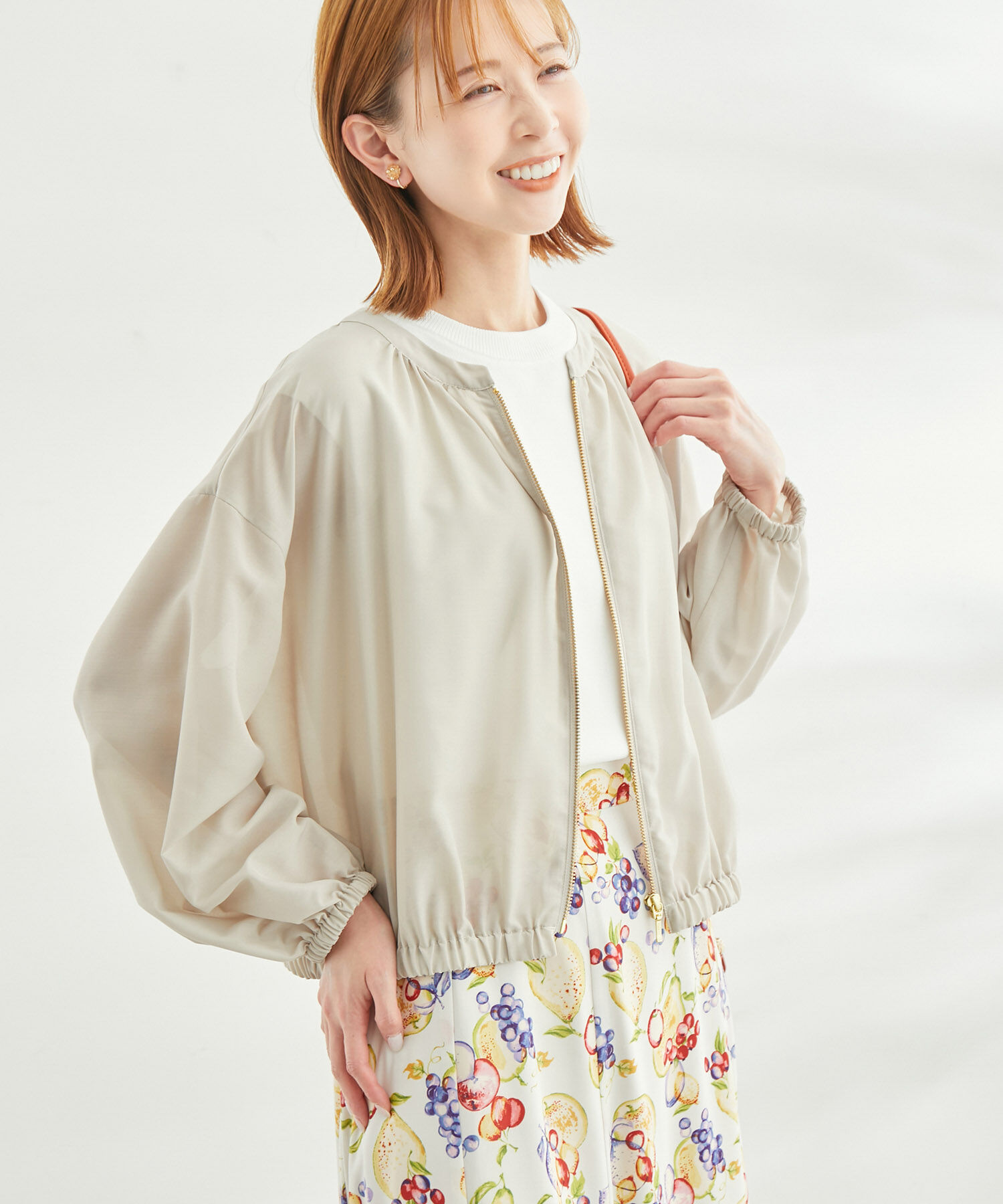 Rope&rsquo;Picnic「UVケア・手洗いOK/ライトブルゾン」|ブルゾン・スタジャン|ベージュ(27)