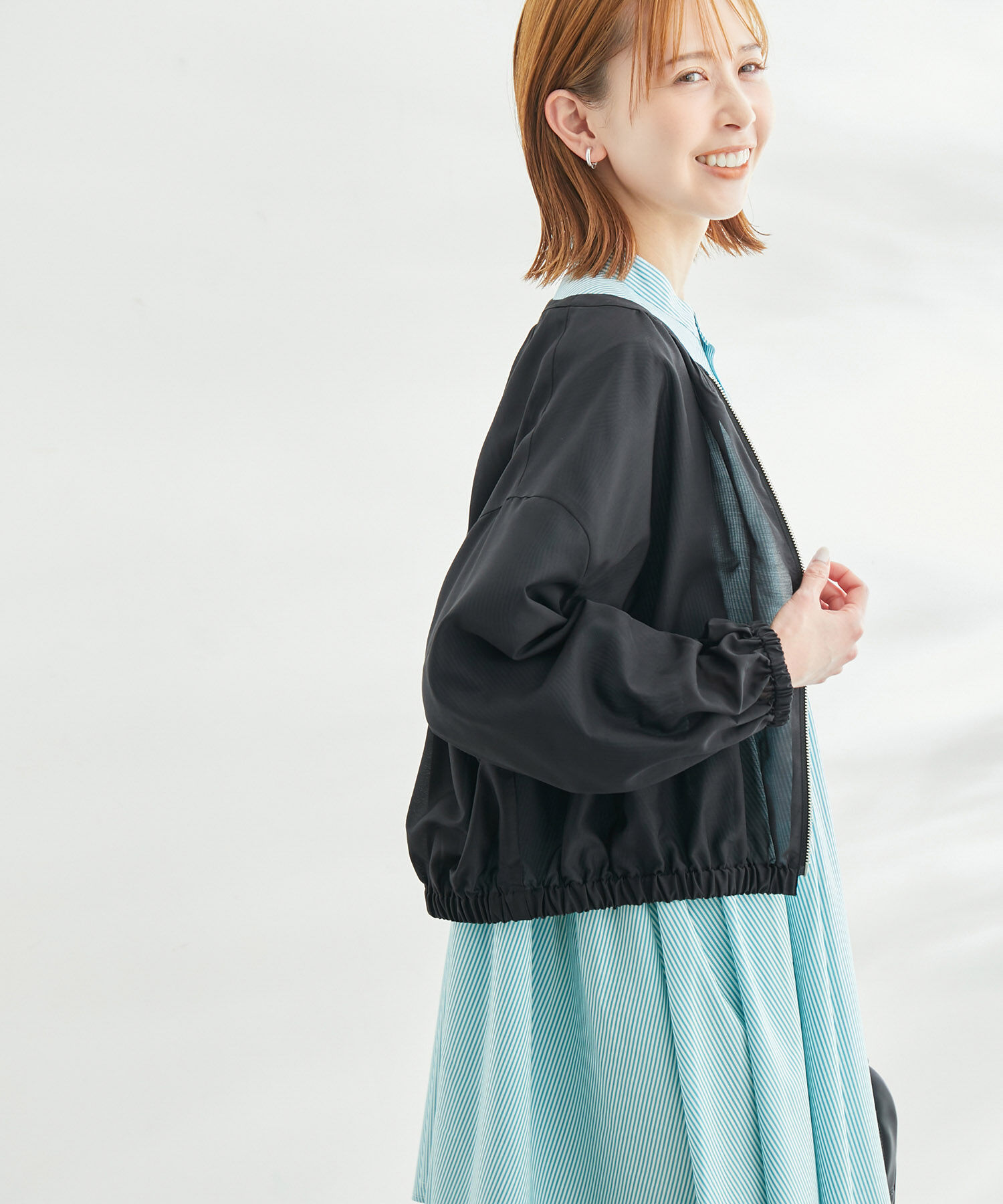 Rope&rsquo;Picnic「UVケア・手洗いOK/ライトブルゾン」|ブルゾン・スタジャン|