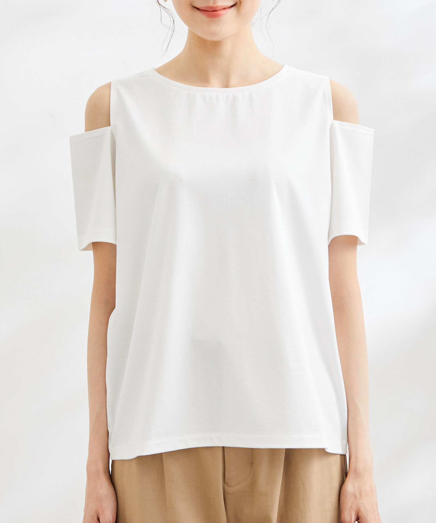 Rope&rsquo;Picnic「肩あきカットソートップス」|Tシャツ・カットソー|