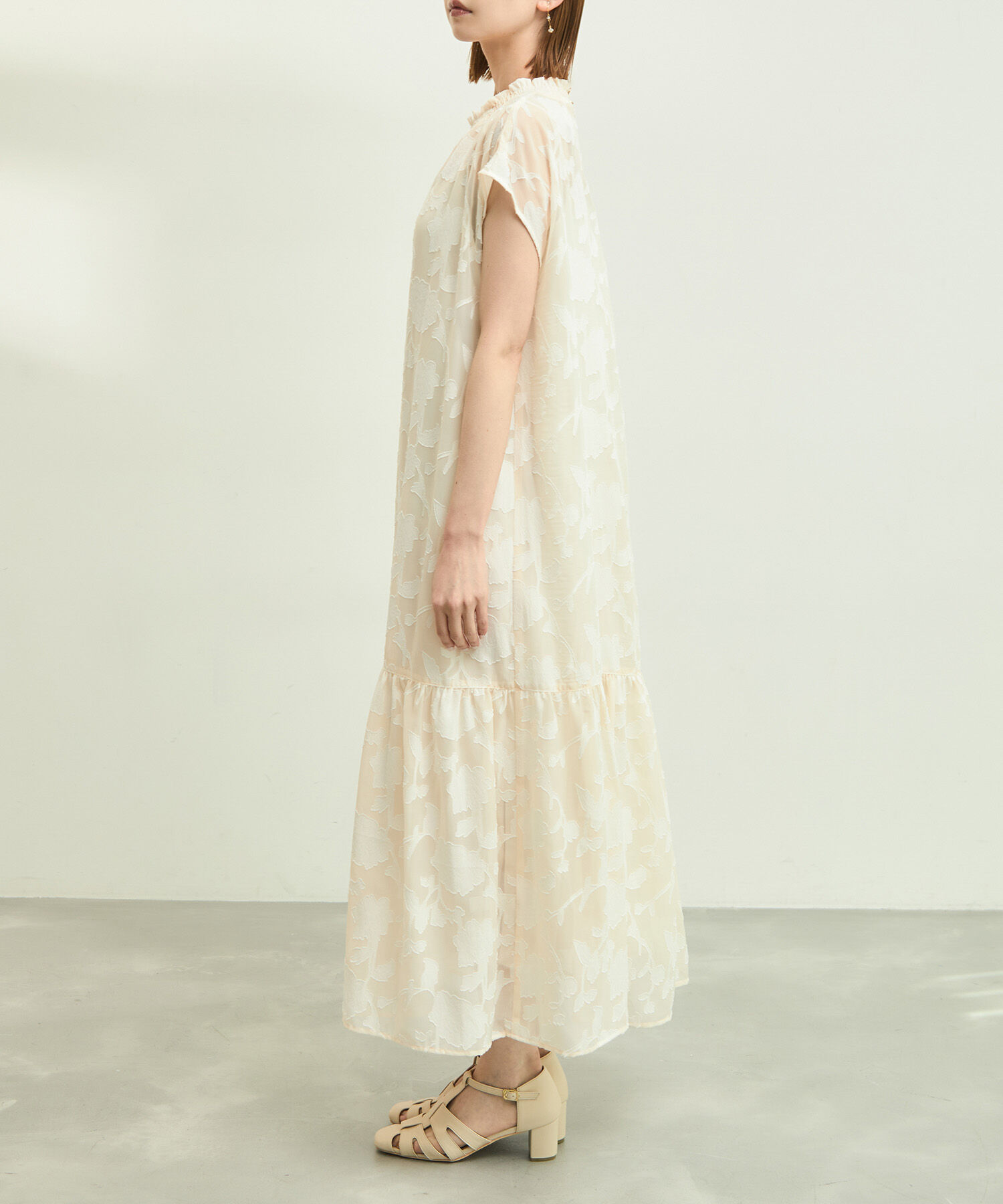 Rope&rsquo;Picnic「【emur/エミュール】ジャガードシフォンワンピース」|ワンピース|