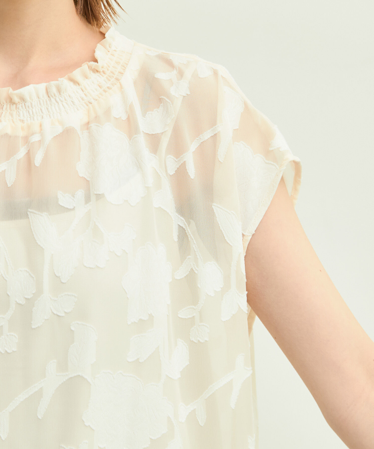 Rope&rsquo;Picnic「【emur/エミュール】ジャガードシフォンワンピース」|ワンピース|