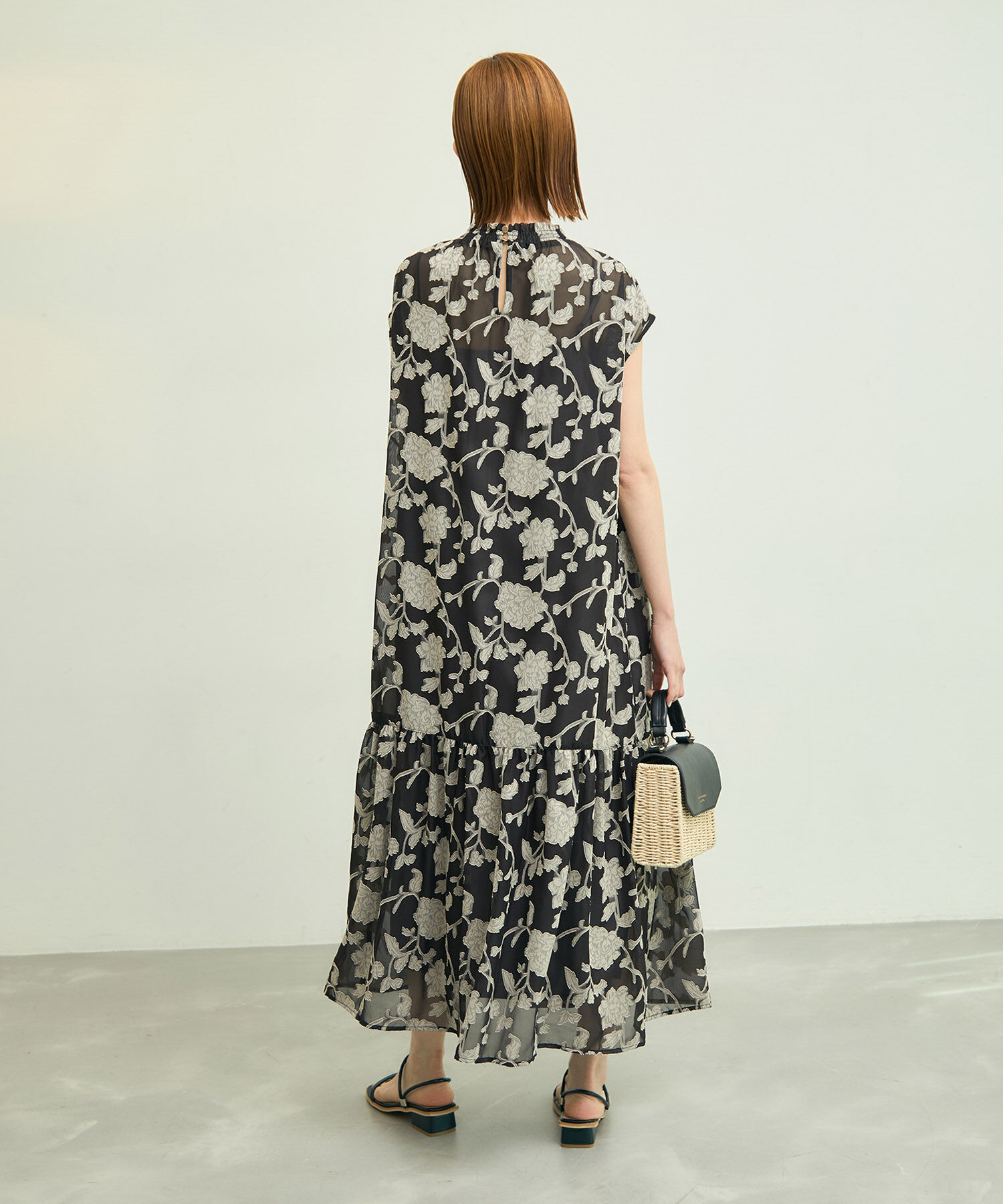 Rope&rsquo;Picnic「【emur/エミュール】ジャガードシフォンワンピース」|ワンピース|