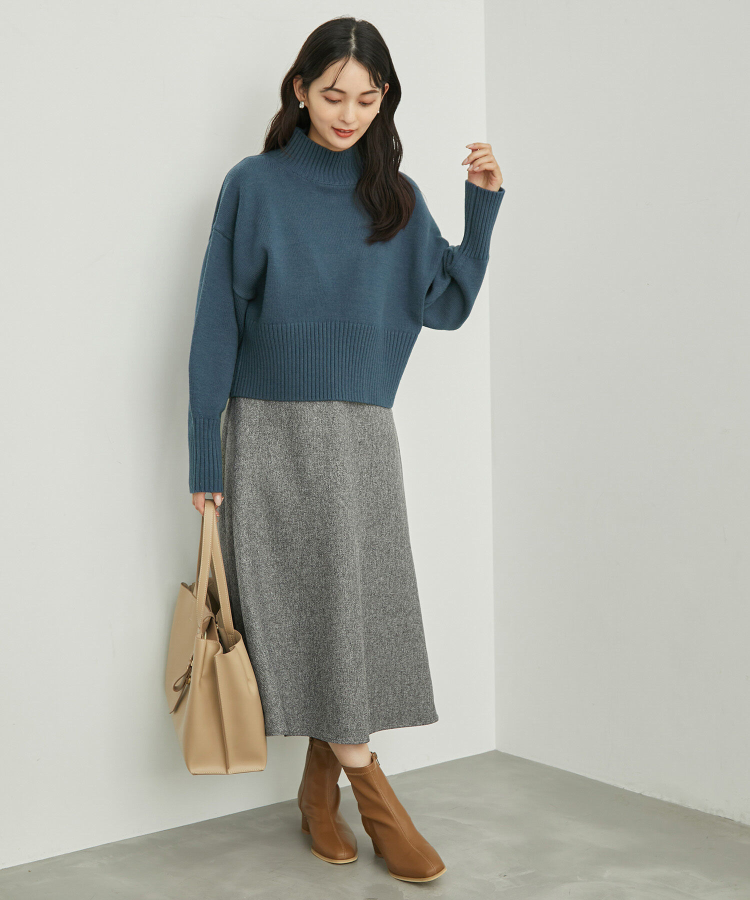 Rope&rsquo;Picnic「【CM着用商品】スタイルアップが叶うクロップドカラフルニット」|ニット・セーター|