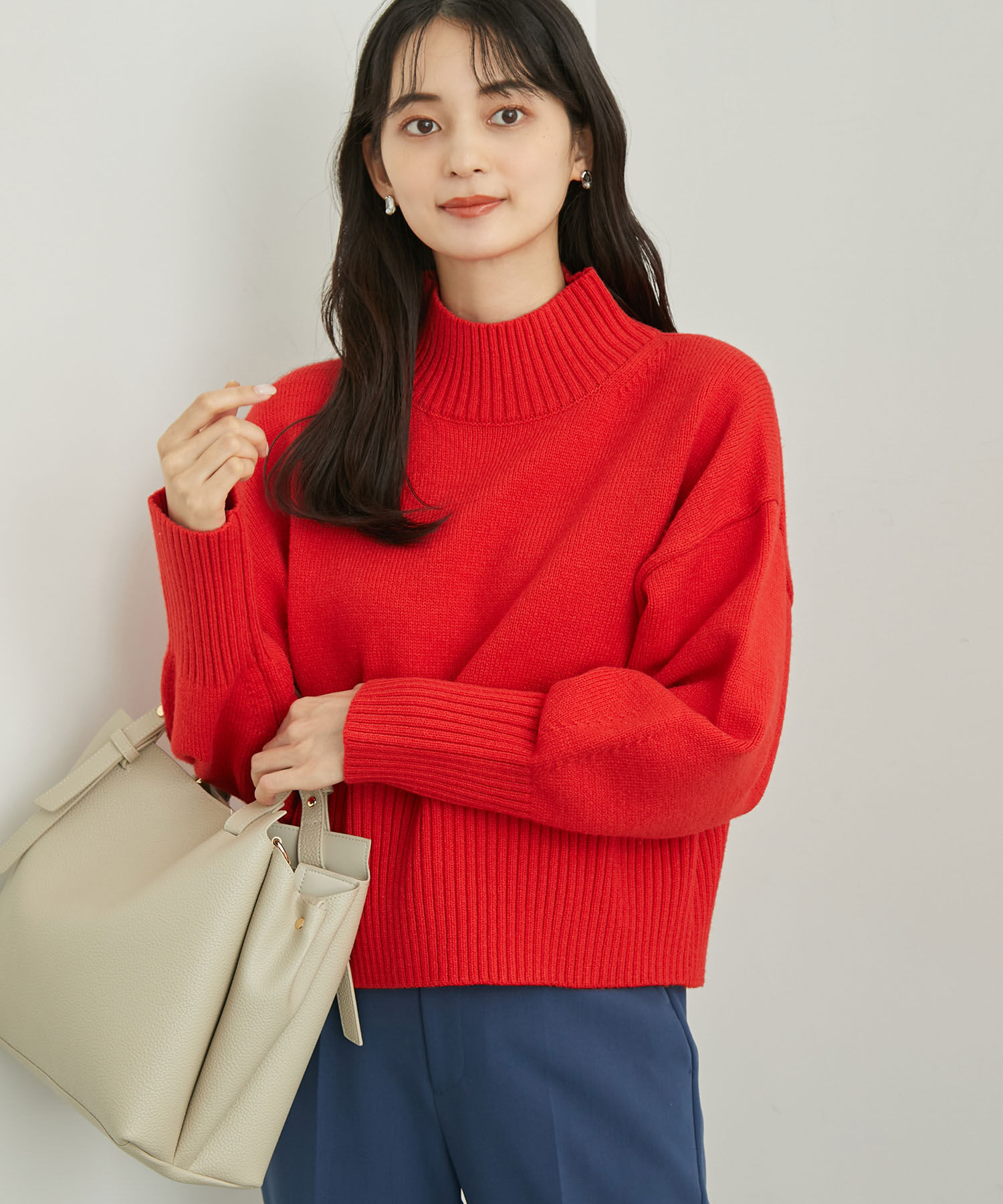 Rope&rsquo;Picnic「【CM着用商品】スタイルアップが叶うクロップドカラフルニット」|ニット・セーター|