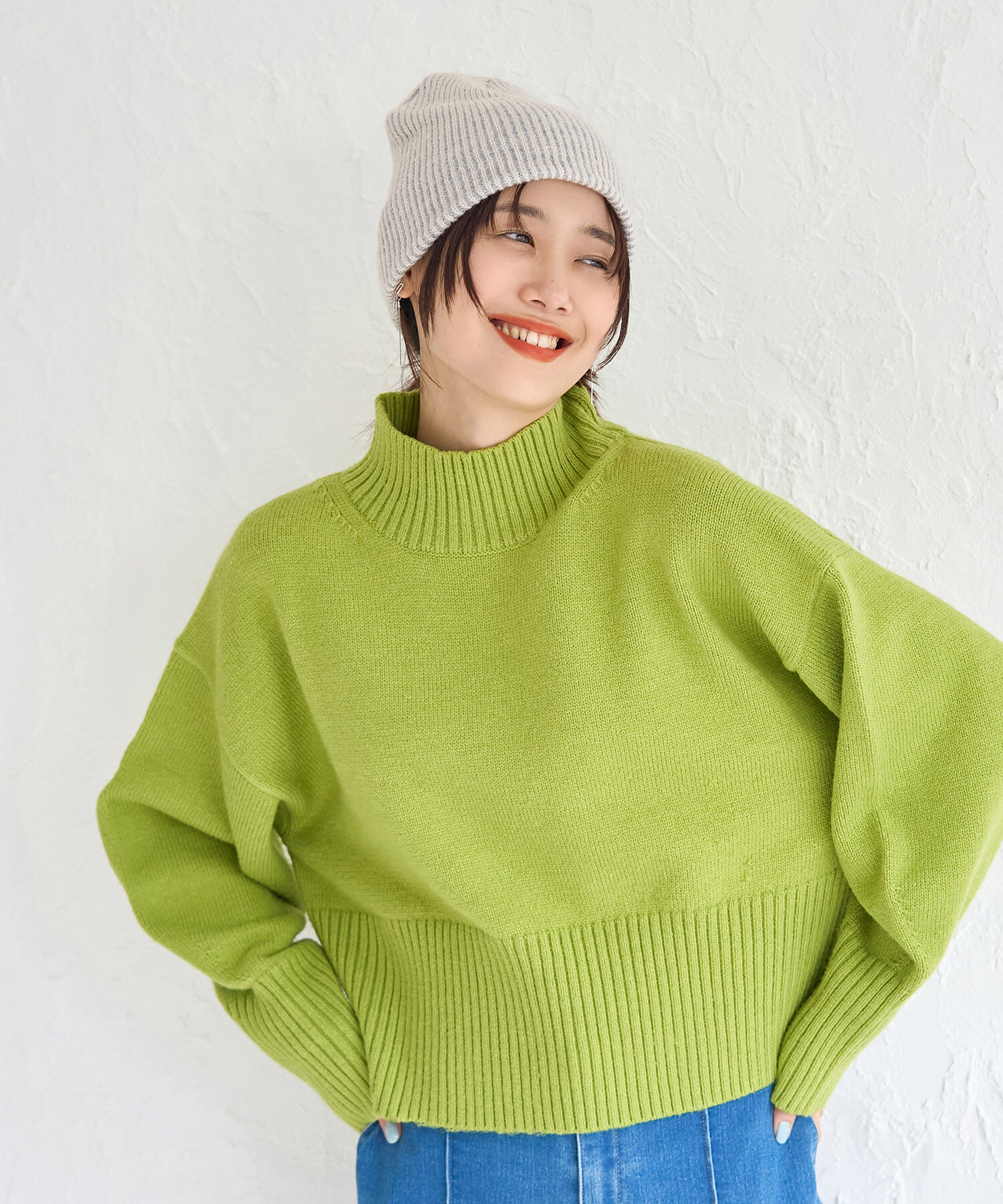 Rope&rsquo;Picnic「【CM着用商品】スタイルアップが叶うクロップドカラフルニット」|ニット・セーター|