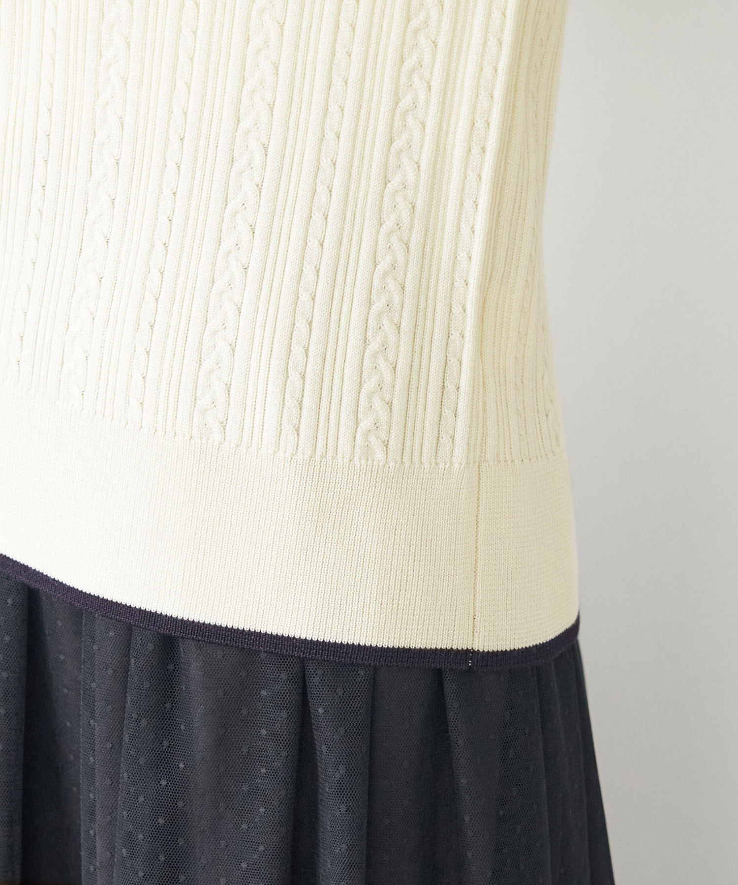 Rope&rsquo;Picnic「洗濯機OK・リンクコーデ/BIO GRACEミニケーブルニットカーディガン」|カーディガン|