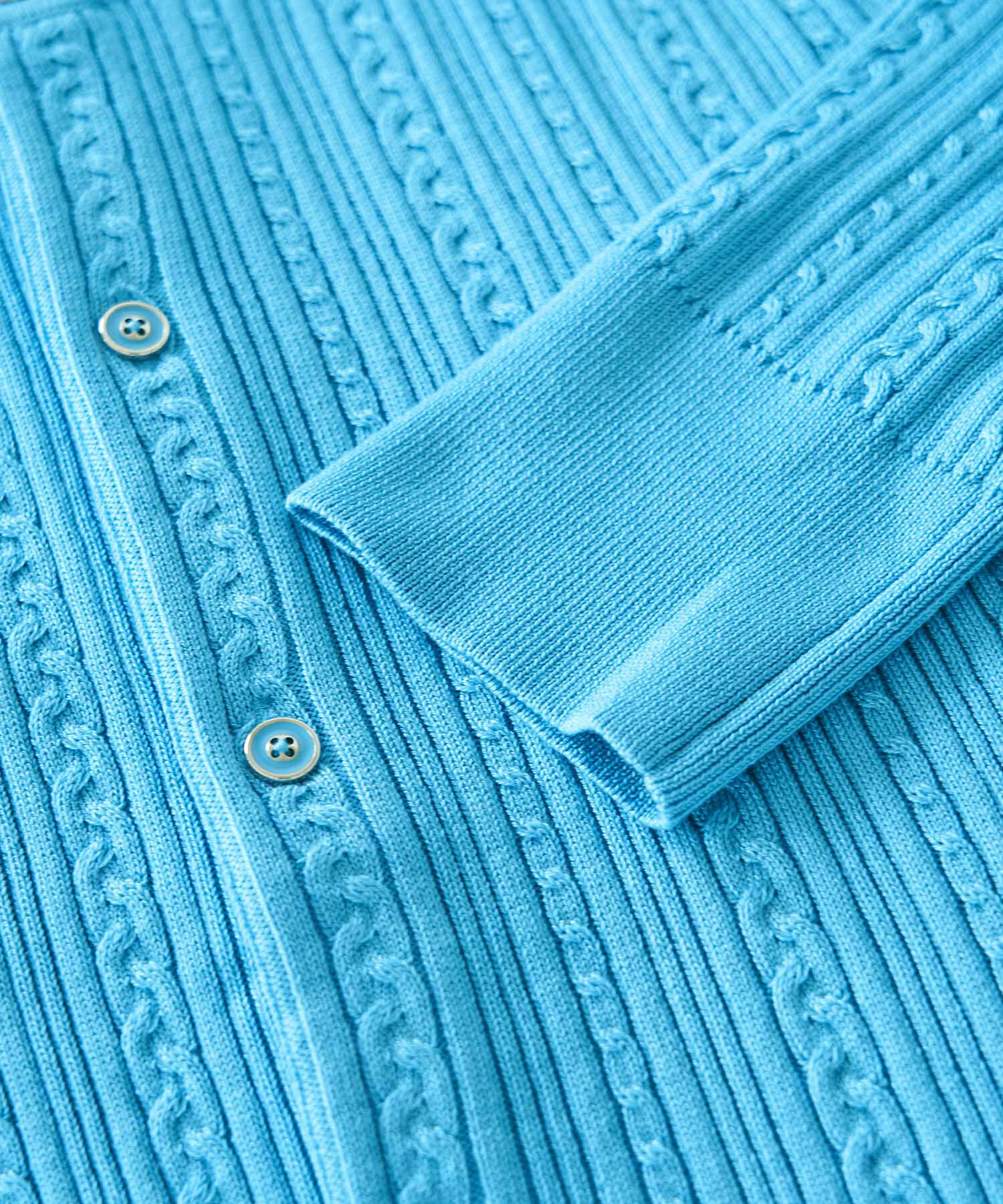 Rope&rsquo;Picnic「洗濯機OK・リンクコーデ/BIO GRACEミニケーブルニットカーディガン」|カーディガン|