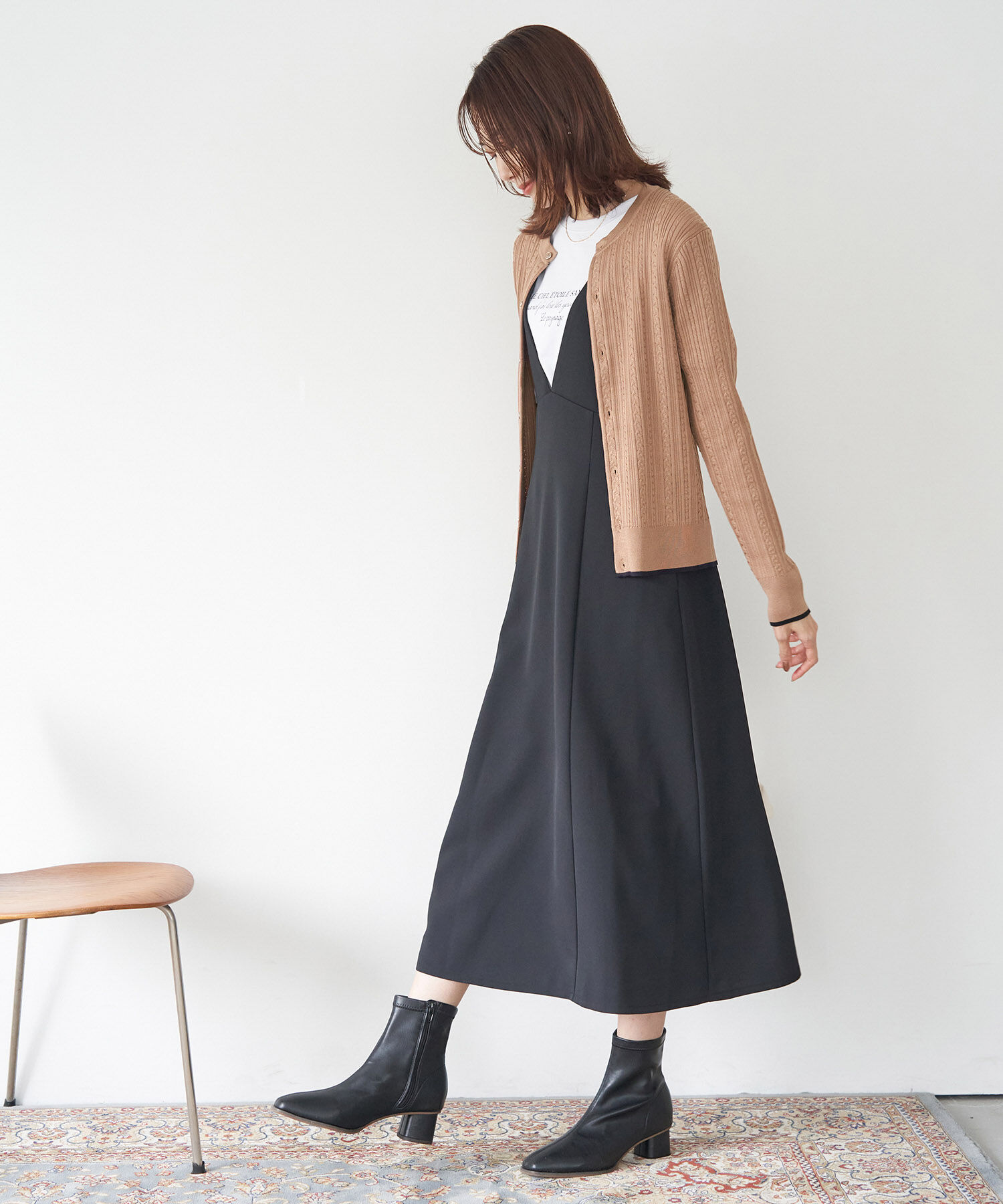 Rope&rsquo;Picnic「洗濯機OK・リンクコーデ/BIO GRACEミニケーブルニットカーディガン」|カーディガン|