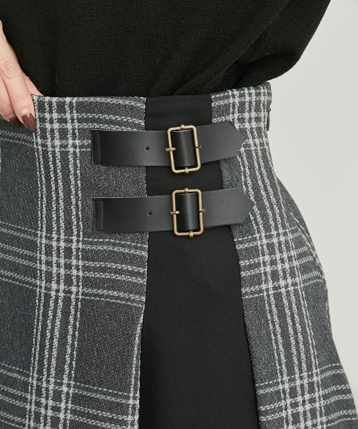 Rope&rsquo;Picnic「チェックコンビキルトスカート」|スカート|