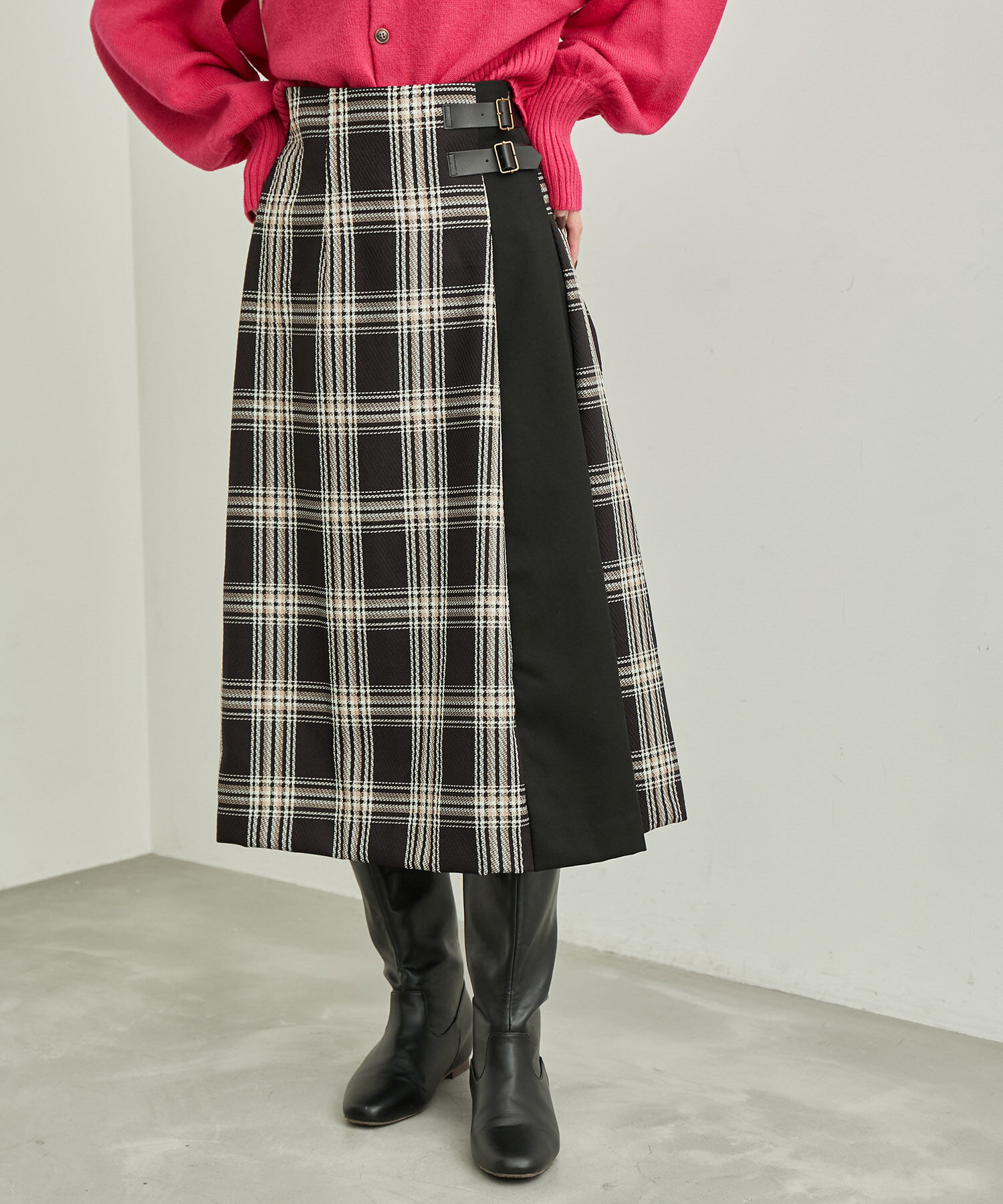 Rope&rsquo;Picnic「チェックコンビキルトスカート」|スカート|