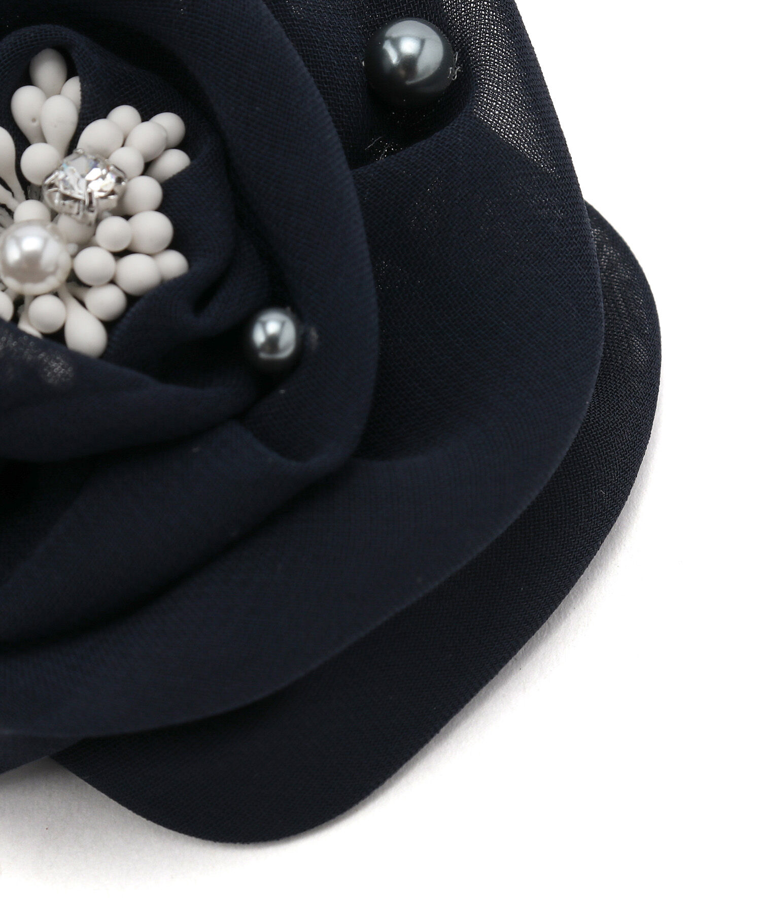 ROPE PICNIC PASSAGE「パール付きシフォンフラワーコサージュ」|ブローチ・コサージュ|