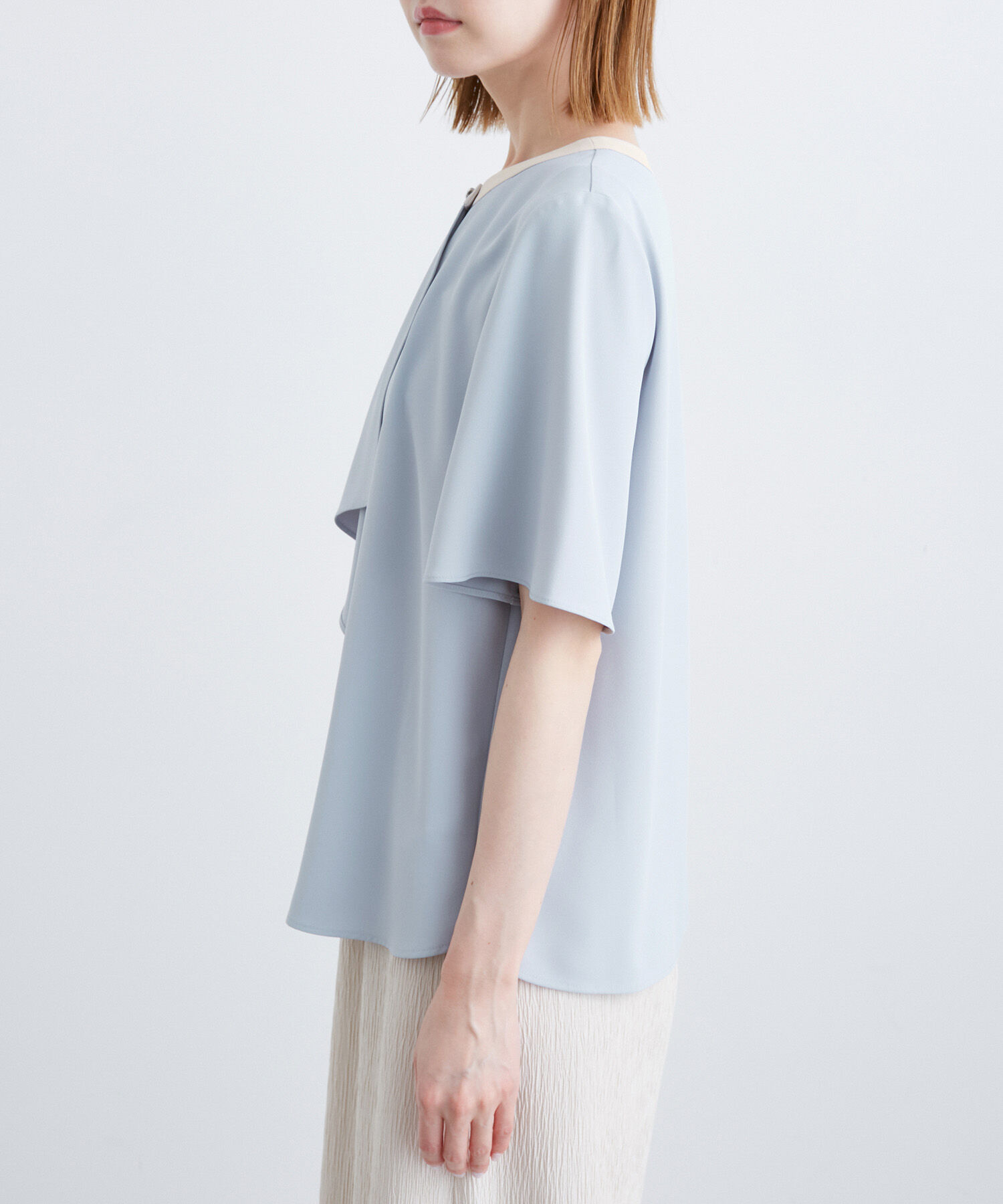 Rope&rsquo;Picnic「ボウタイハーフスリーブブラウス」|シャツ・ブラウス|