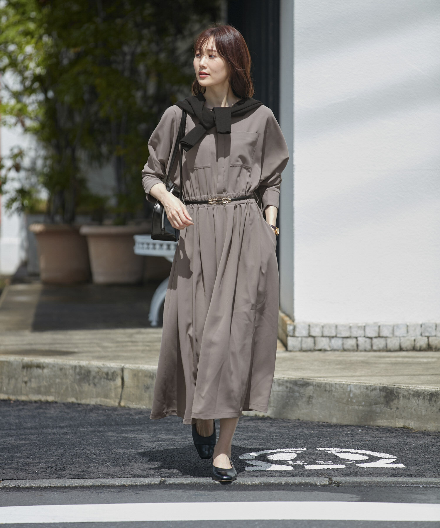 Rope&rsquo;Picnic「【WEB限定】タックドルマンワンピース」|ワンピース|