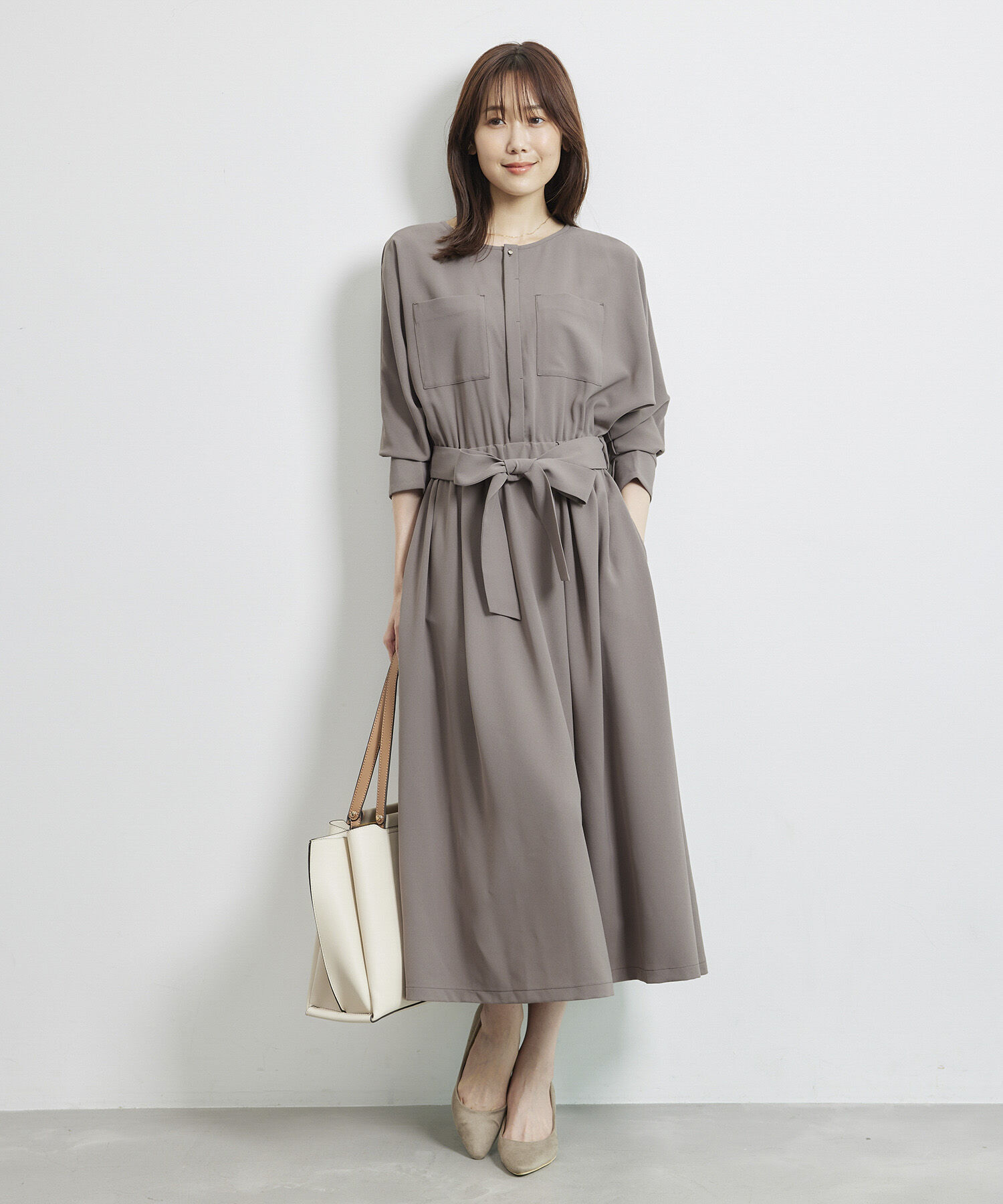 Rope&rsquo;Picnic「【WEB限定】タックドルマンワンピース」|ワンピース|