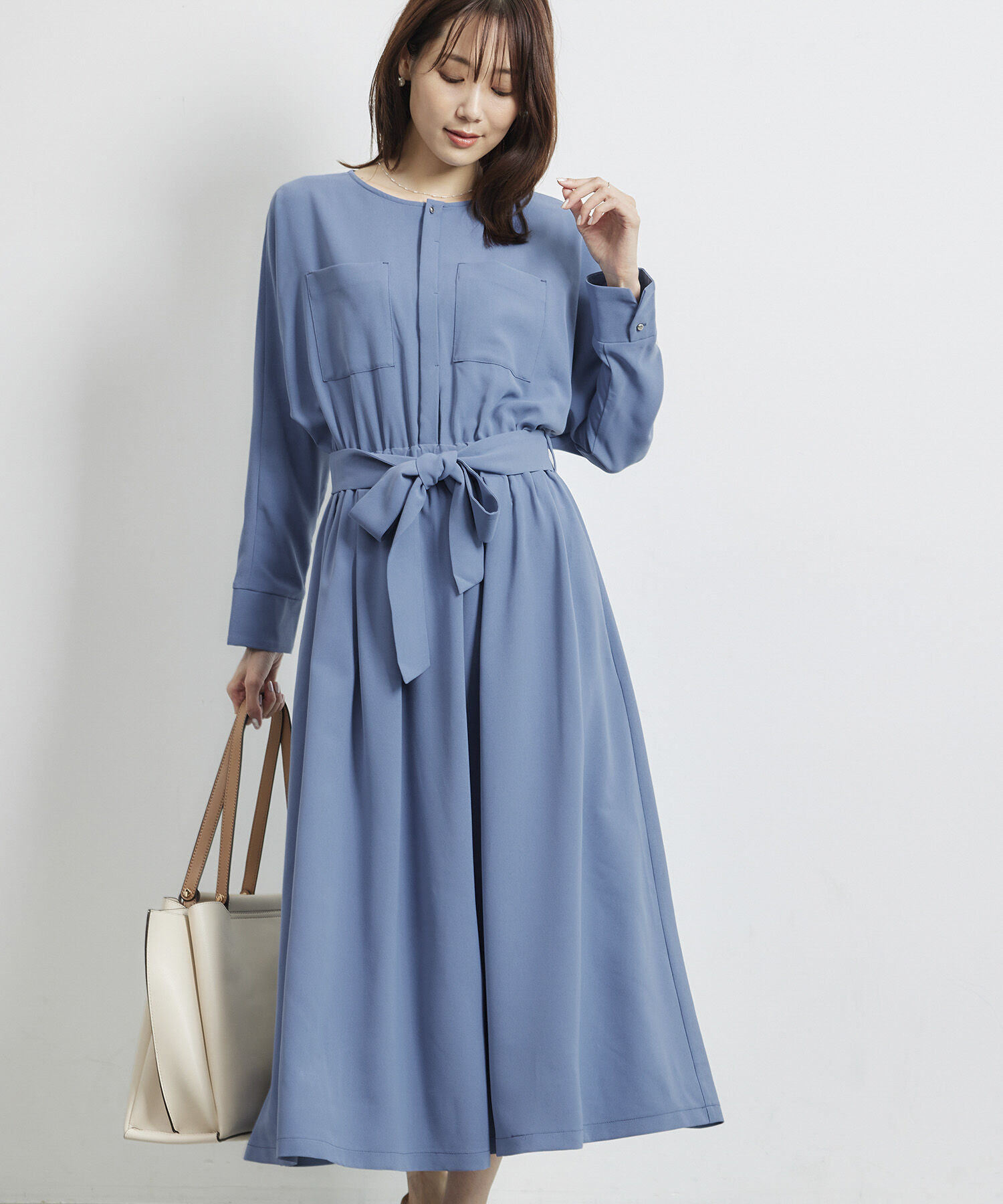 Rope&rsquo;Picnic「【WEB限定】タックドルマンワンピース」|ワンピース|