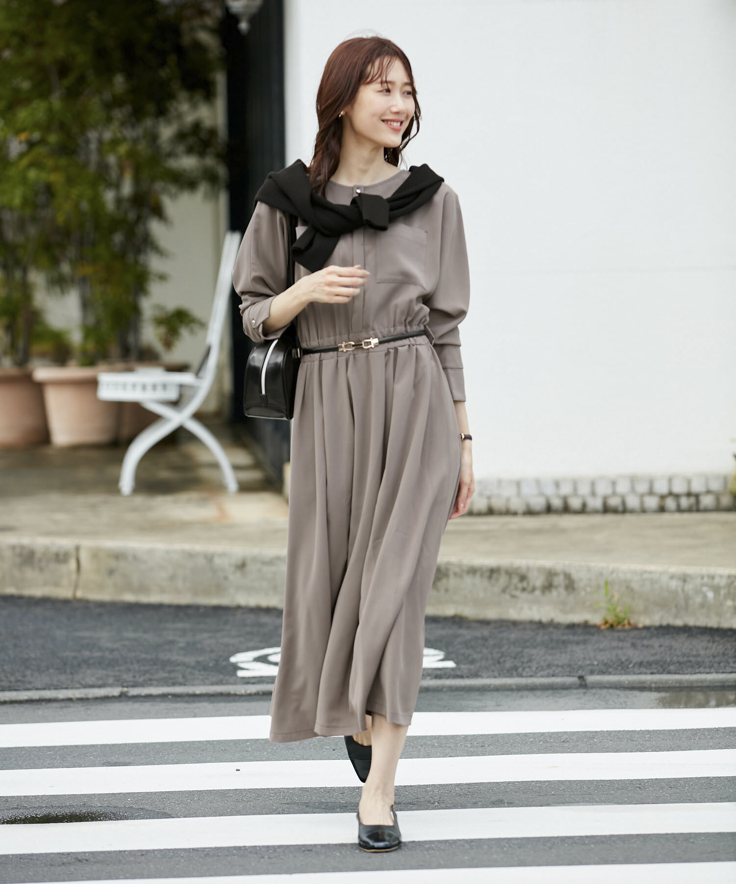 Rope&rsquo;Picnic「【WEB限定】タックドルマンワンピース」|ワンピース|