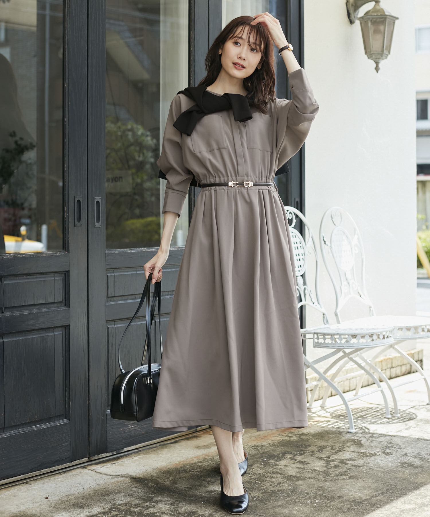 Rope&rsquo;Picnic「【WEB限定】タックドルマンワンピース」|ワンピース|