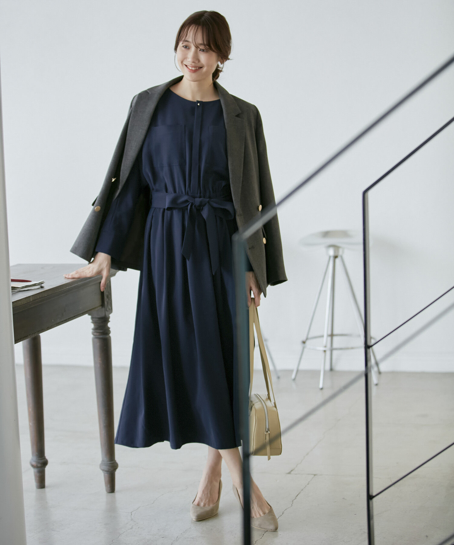 Rope&rsquo;Picnic「【WEB限定】タックドルマンワンピース」|ワンピース|