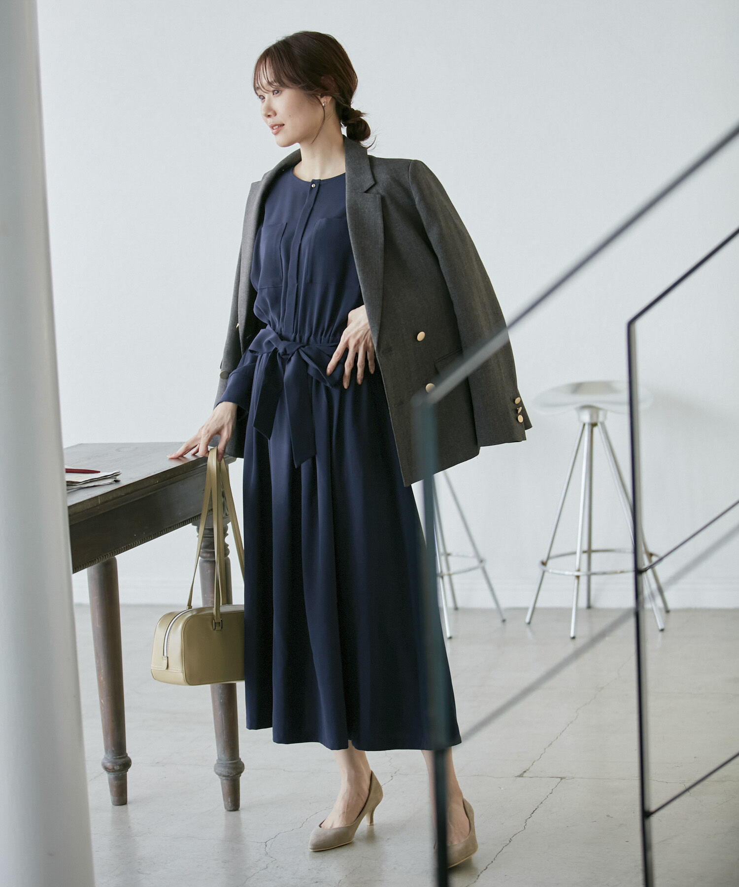 Rope&rsquo;Picnic「【WEB限定】タックドルマンワンピース」|ワンピース|