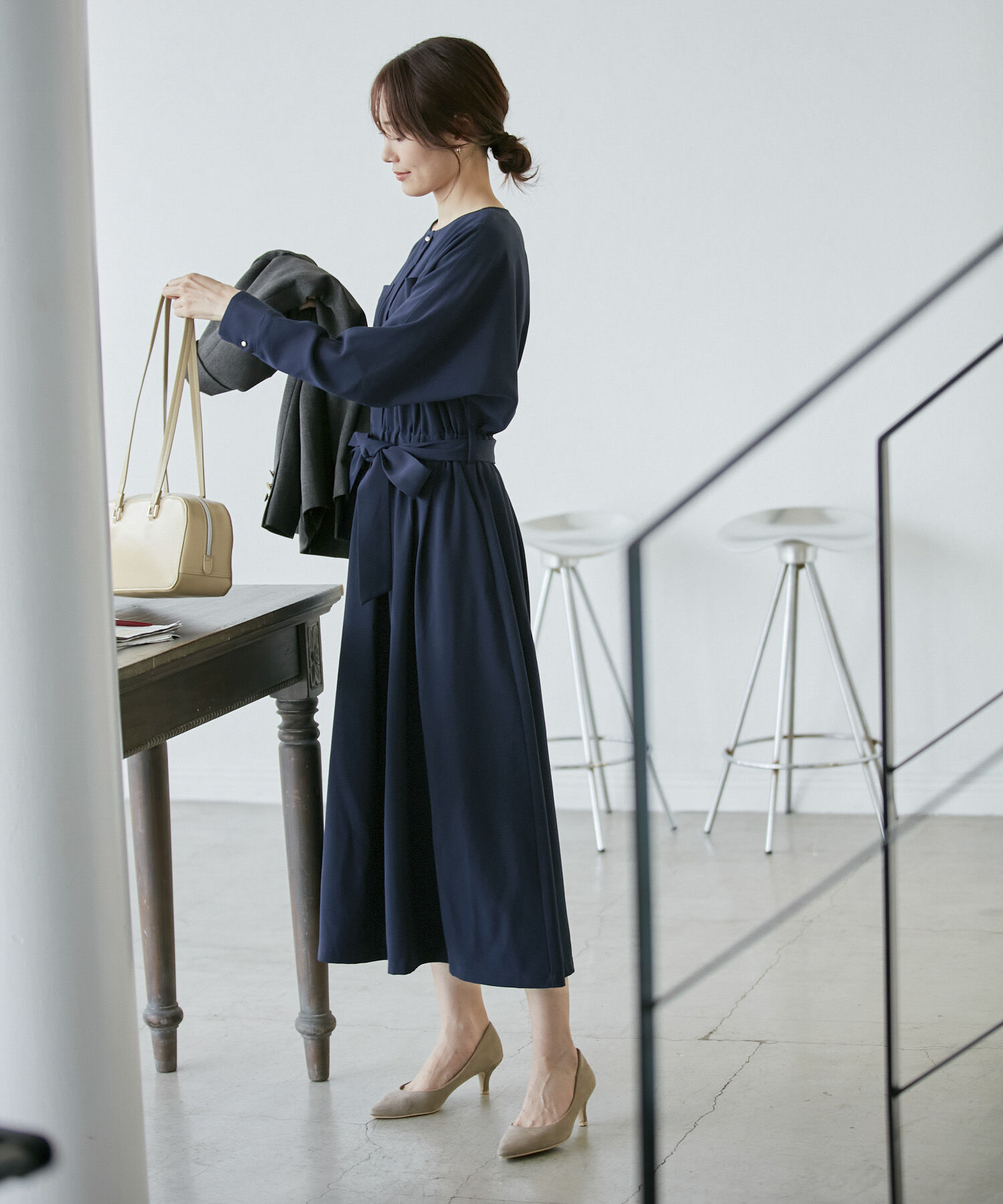 Rope&rsquo;Picnic「【WEB限定】タックドルマンワンピース」|ワンピース|