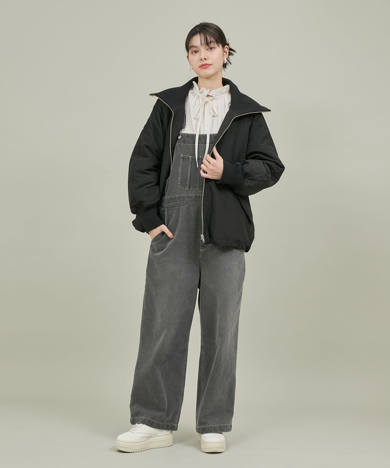 ROPE' PICNIC R「撥水・花粉ガード/中わたスタンドカラーショートブルゾン」|ブルゾン・スタジャン|