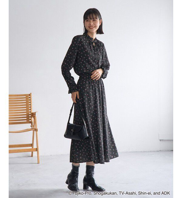 Rope&rsquo;Picnic「【ドラえもんコレクション】花柄スカート/リンクコーデ」|スカート|