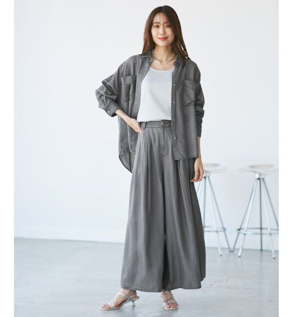 Rope&rsquo;Picnic「【emur/エミュール】ラウンドヘム抜き襟比翼シャツ」|シャツ・ブラウス|