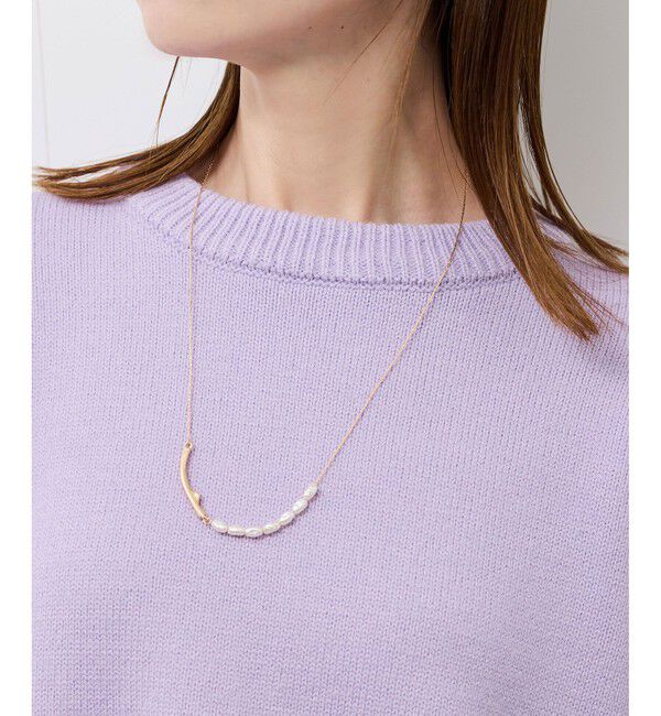 ROPE PICNIC PASSAGE「変型パールライン2WAYラリエットネックレス」|ネックレス|ゴールド(90)