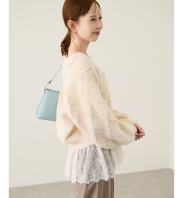 Rope&rsquo;Picnic「ダイヤチェック柄ループフェザーカーディガン」|カーディガン|