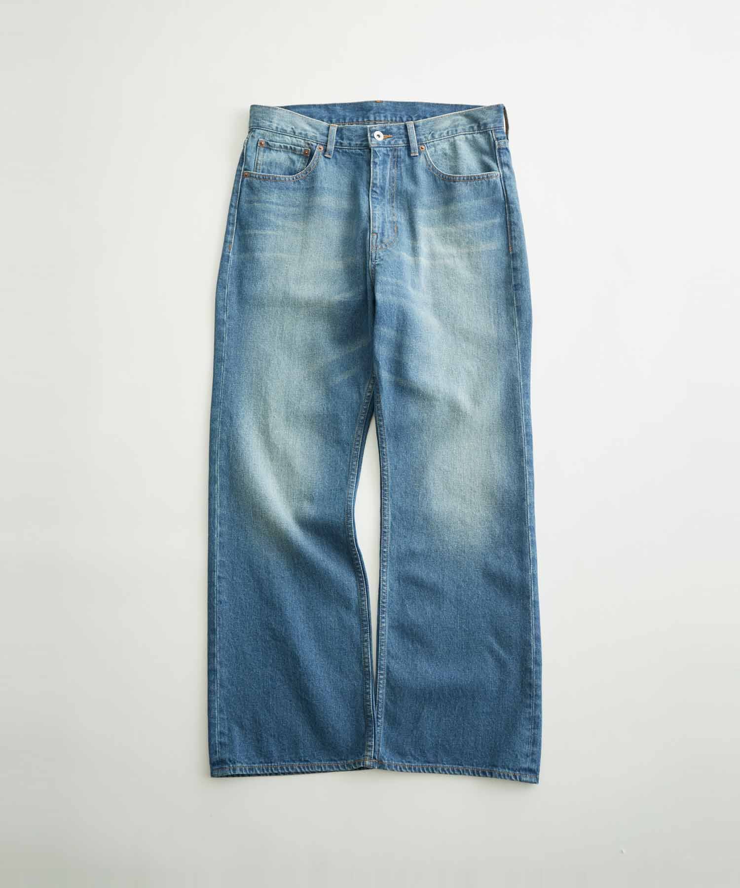 ADAM ET ROPE'「【コットンUSA】ドライタッチデニム フレアパンツ/サステナブル」|デニム|