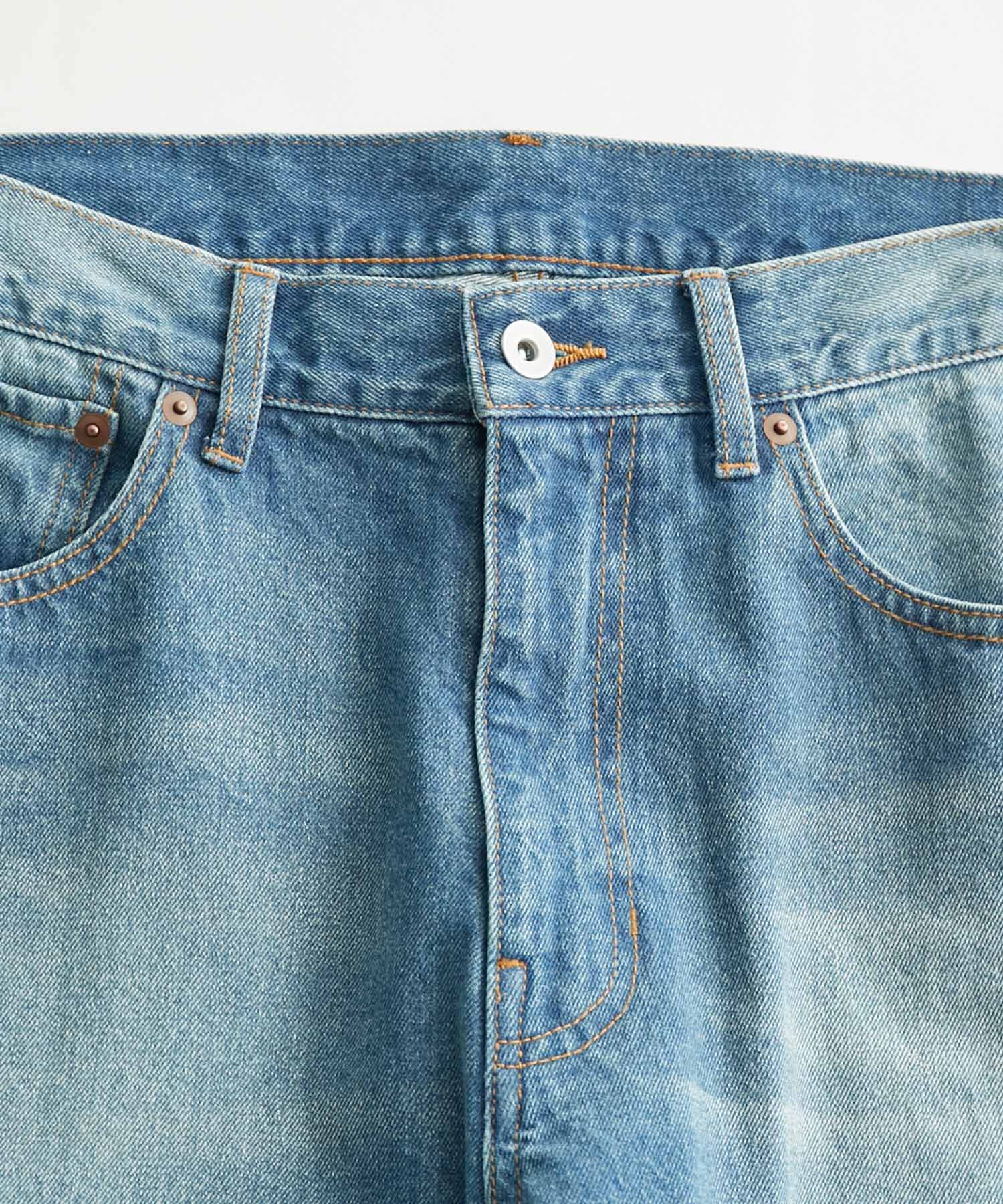 ADAM ET ROPE'「【コットンUSA】ドライタッチデニム フレアパンツ/サステナブル」|デニム|