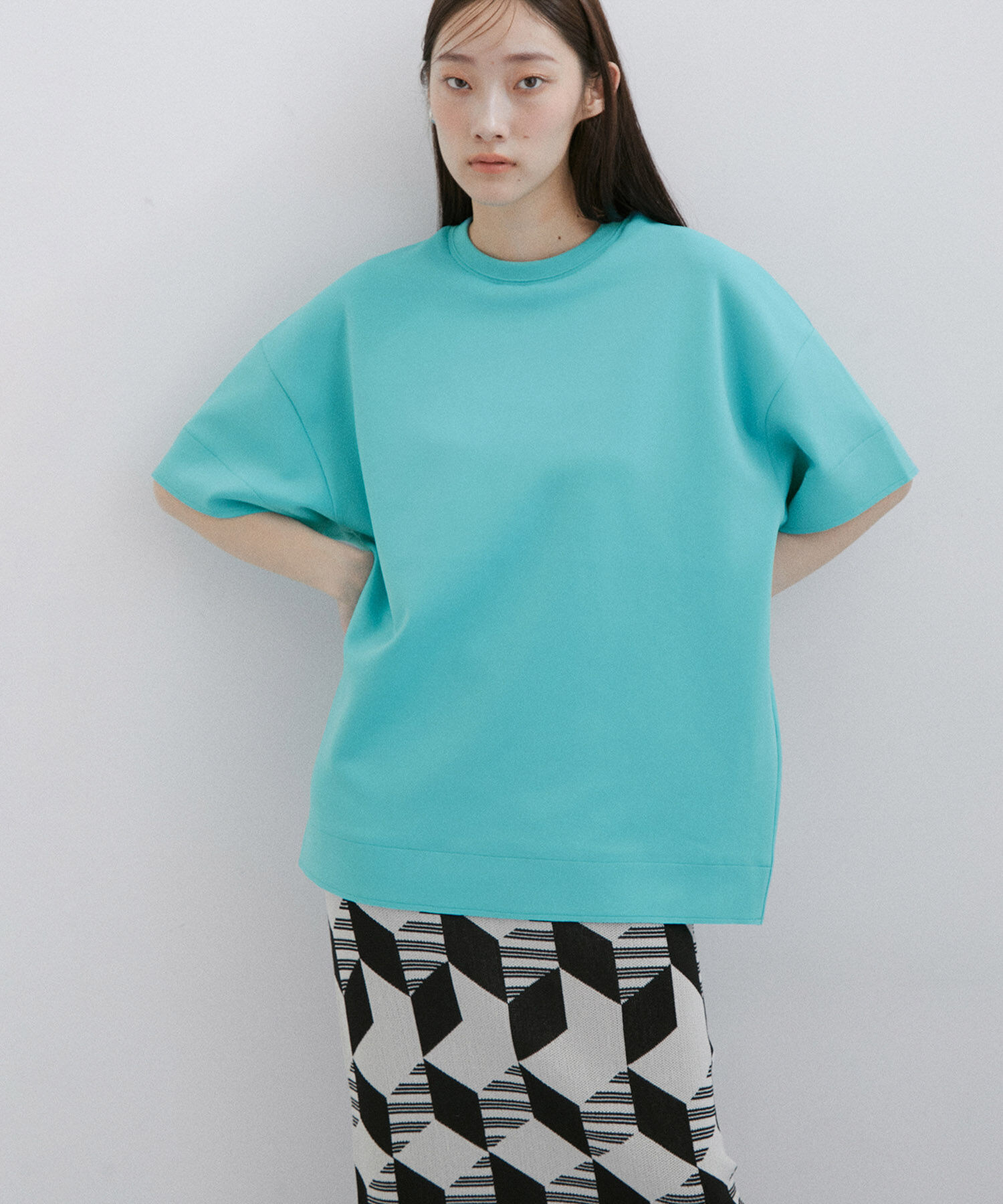 ADAM ET ROPE'「【サステナブル】ダンボールBIG-Tシャツ」|Tシャツ・カットソー|サックス(48)