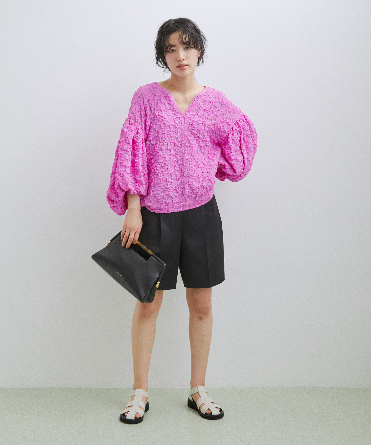 ADAM ET ROPE'「【サステナブル】ウエストロゴサテンショートパンツ」|その他|