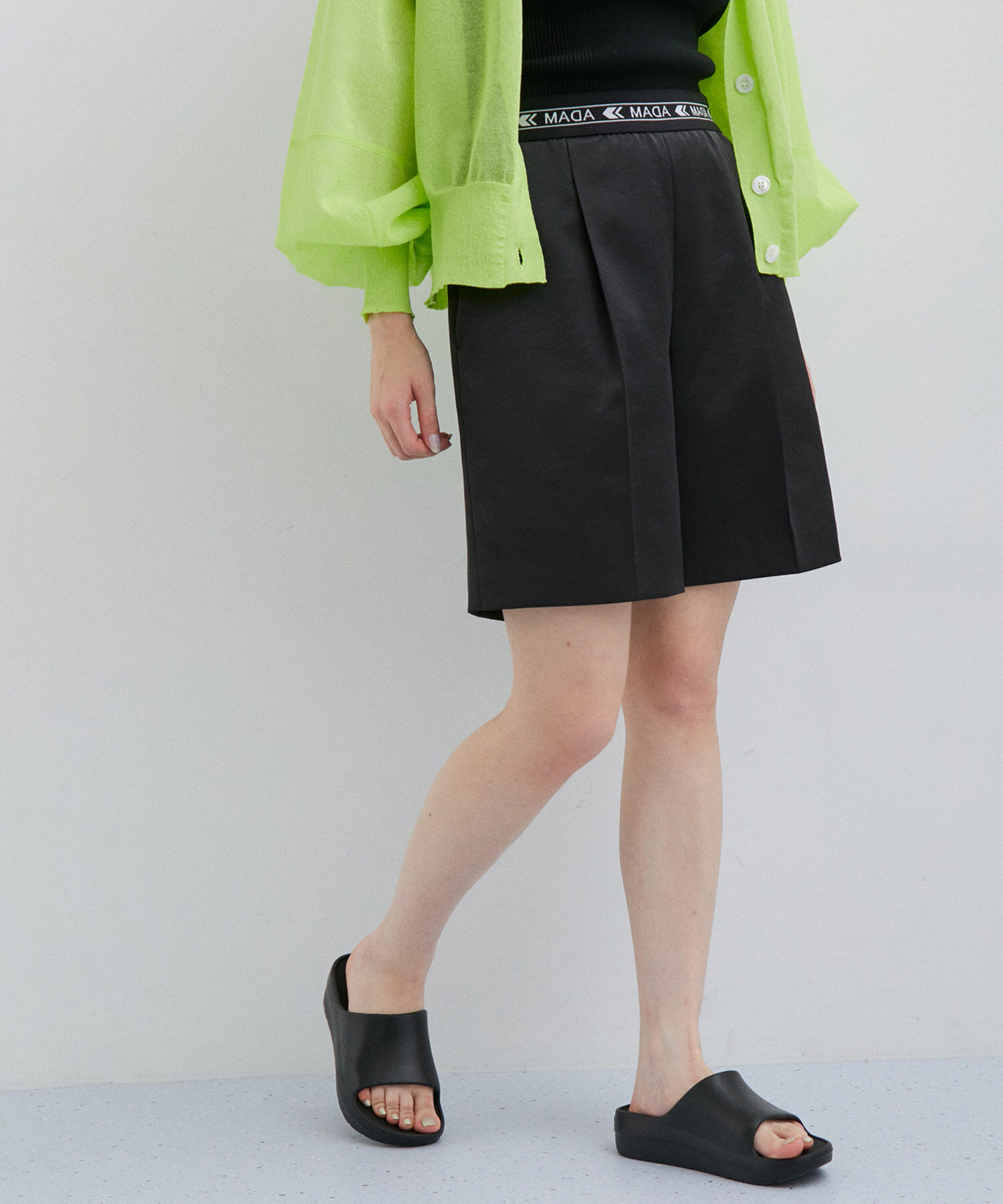 ADAM ET ROPE'「【サステナブル】ウエストロゴサテンショートパンツ」|その他|