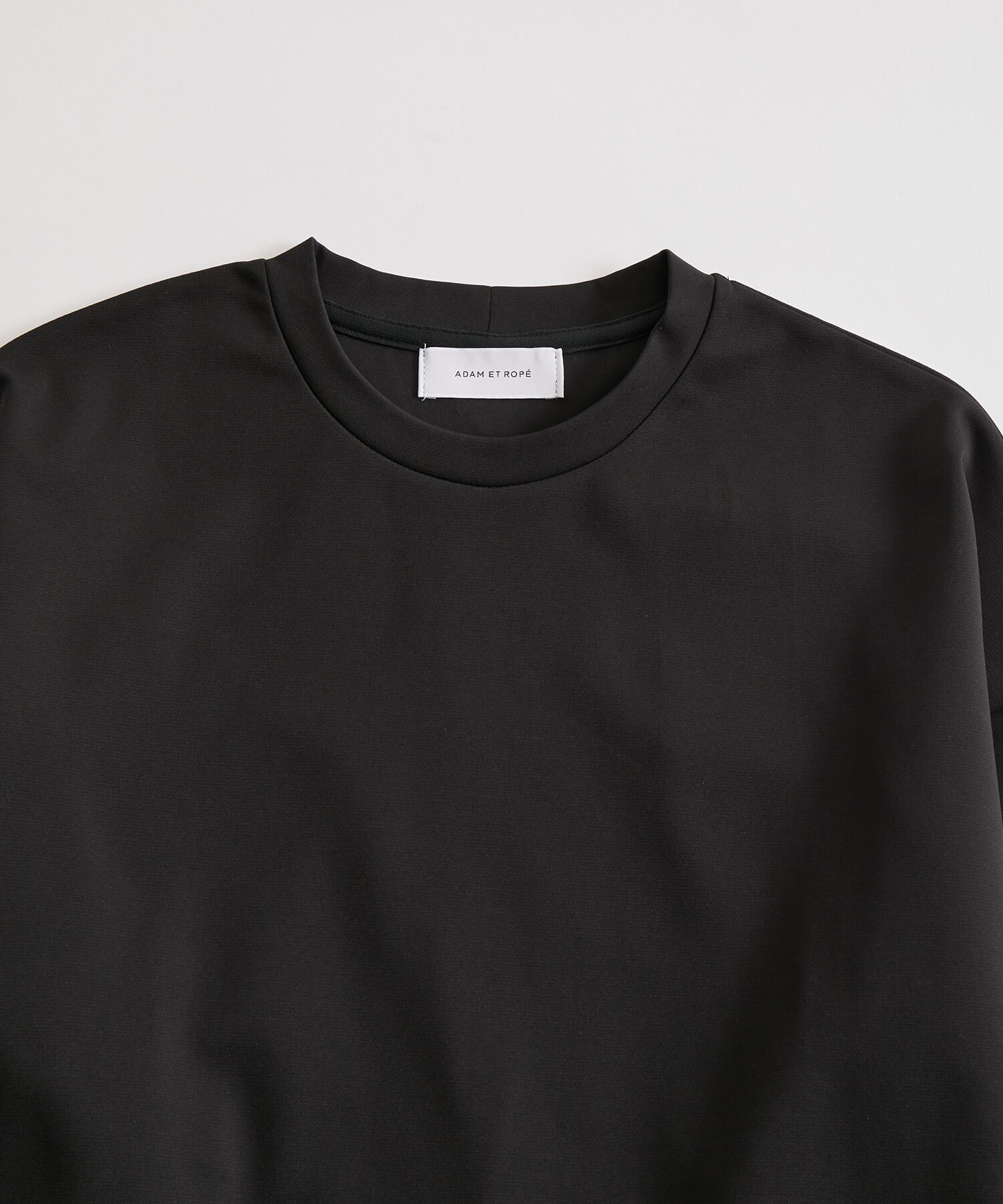 ADAM ET ROPE'「ポンチ ドロップショルダー キックバック ロングスリーブTee / 高機能ストレッチ」|Tシャツ・カットソー|