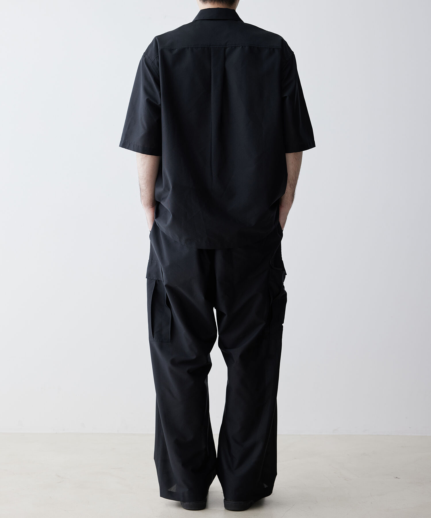 ADAM ET ROPE'「【(F)LIGHT/フライト】超軽量 オーバーサイズ シアー オープンカラー ハーフスリーブ シャツ / 速乾 / スト」|シャツ・ブラウス|