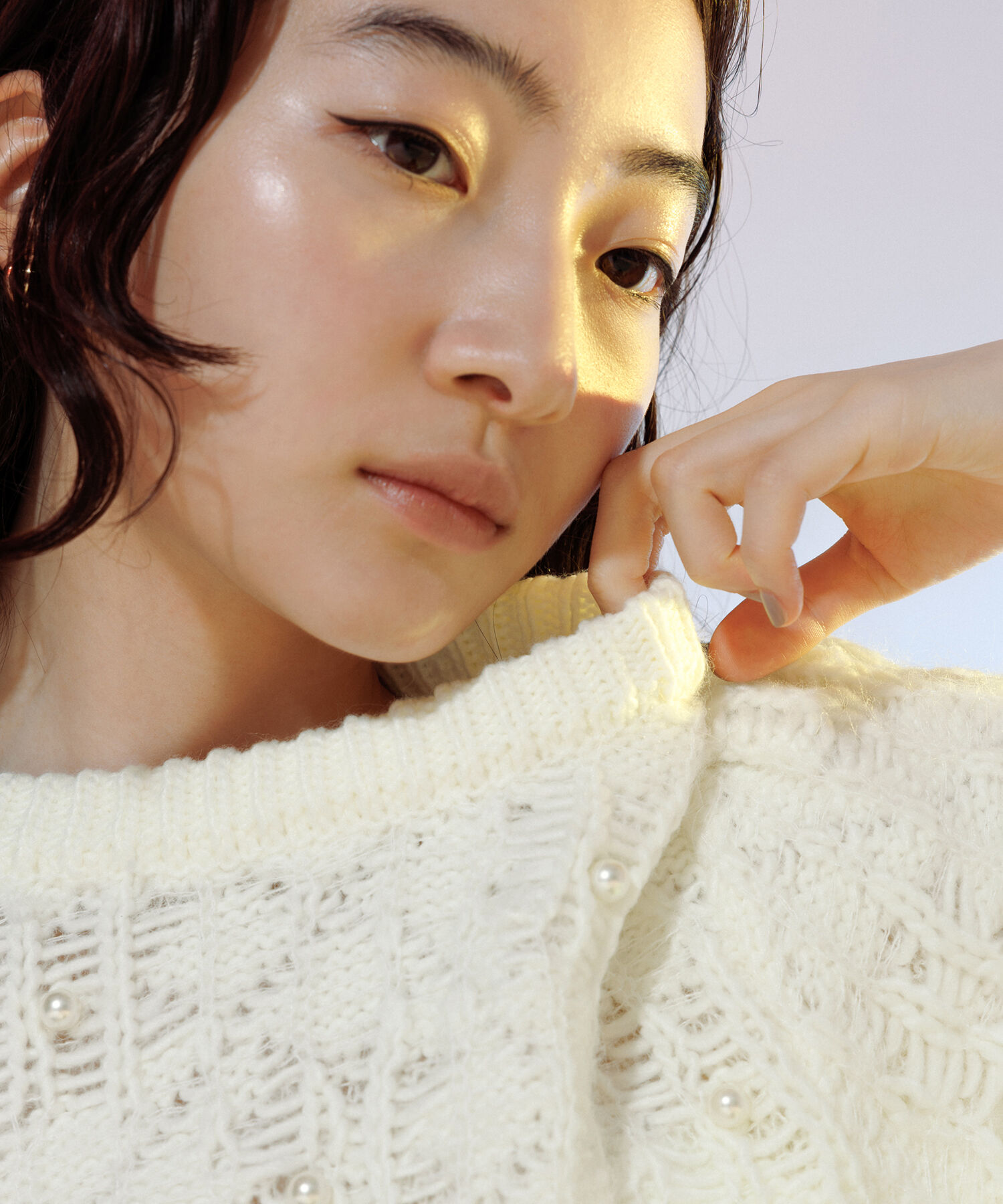 ADAM ET ROPE'「【WEB限定】パールドットニット」|ニット・セーター|