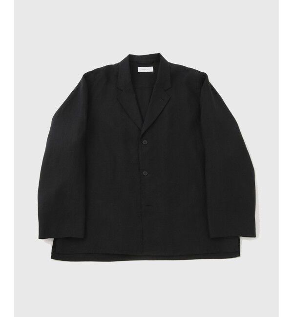 ADAM ET ROPE'「ボックスシルエット リネン シャツ ジャケット / セットアップ可能」|テーラードジャケット|