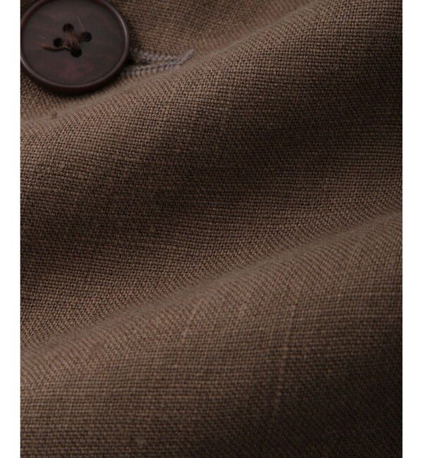 ADAM ET ROPE'「ボックスシルエット リネン シャツ ジャケット / セットアップ可能」|テーラードジャケット|