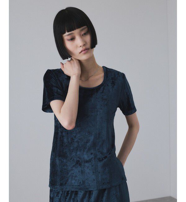 ADAM ET ROPE'「【Miller for ADAM ET ROPE'】別注 ベロアスクエアTee」|Tシャツ・カットソー|