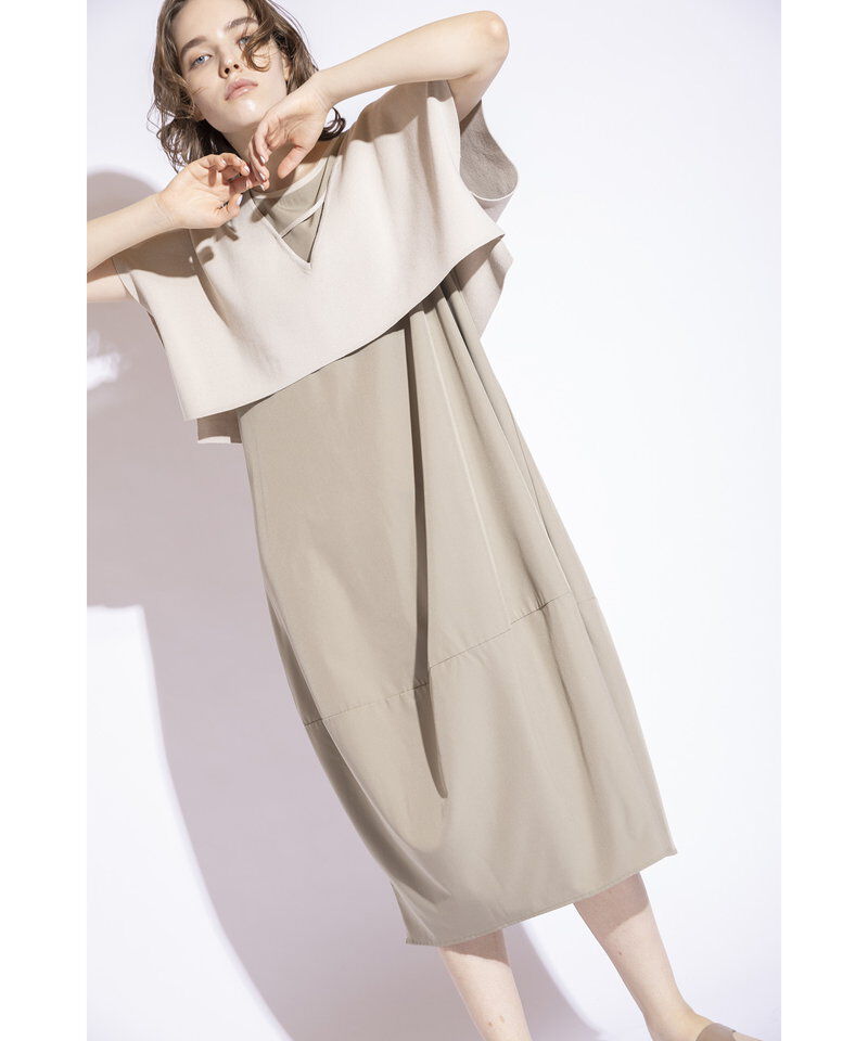  「2WAYニットプルオーバー&コクーンワンピースSET」|ワンピース|