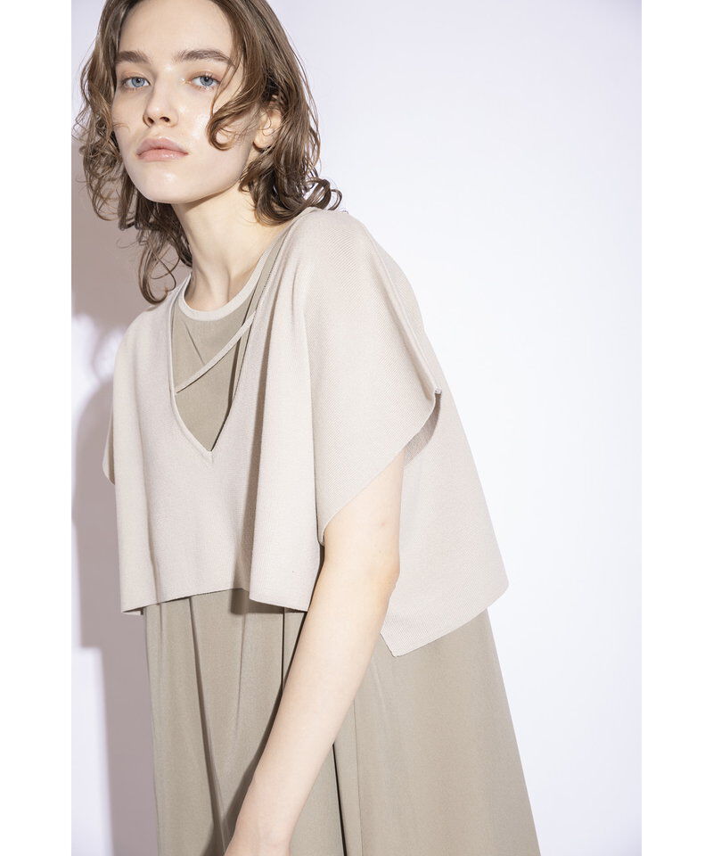  「2WAYニットプルオーバー&コクーンワンピースSET」|ワンピース|