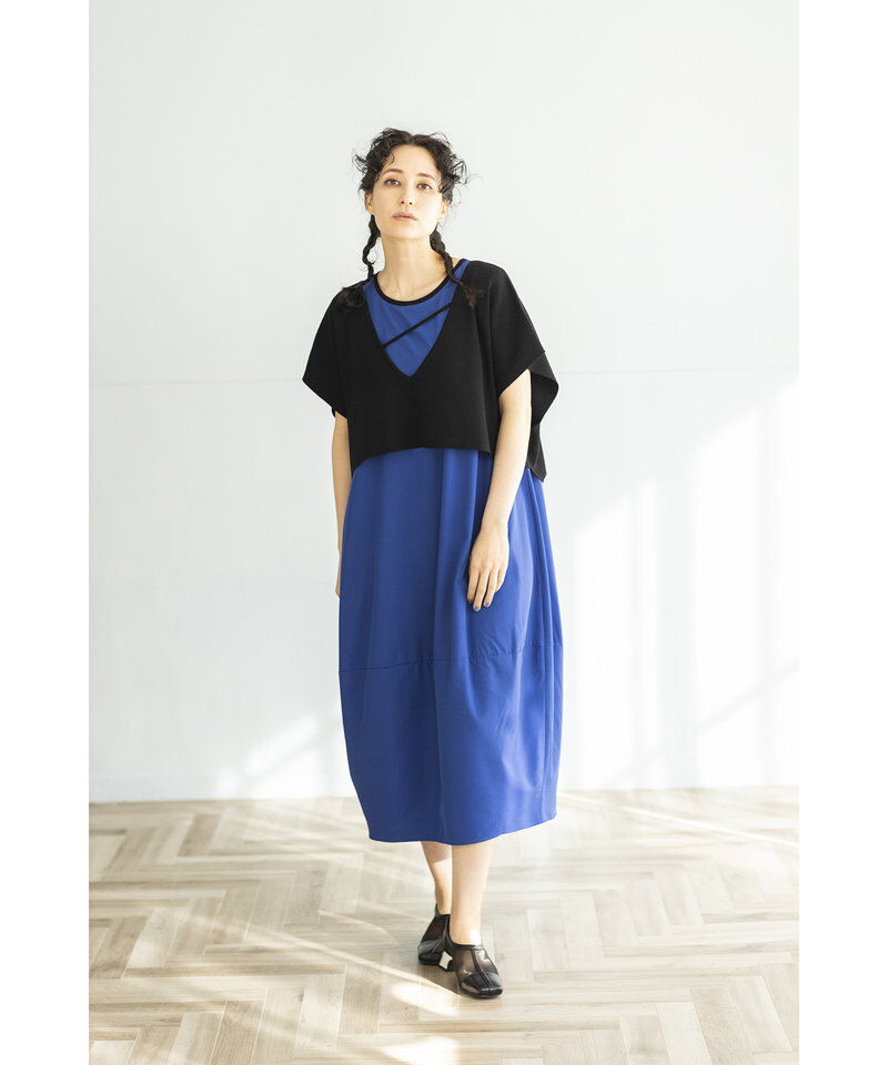  「2WAYニットプルオーバー&コクーンワンピースSET」|ワンピース|