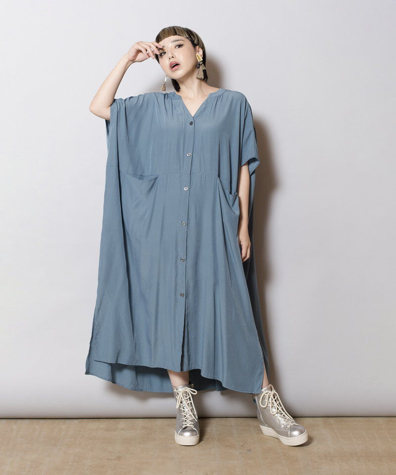  「ワイドシャツワンピース」|ワンピース|