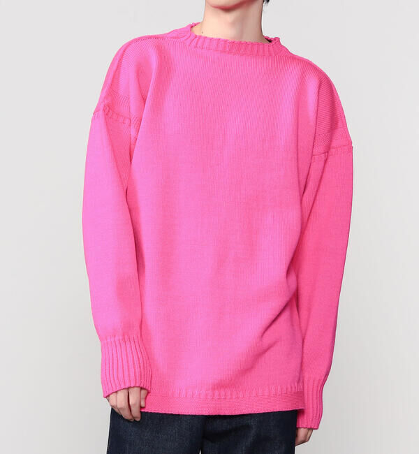  「Le Tricoteur | トラディショナル ウールガンジーセーター NEON UNISEX」|ニット・セーター|