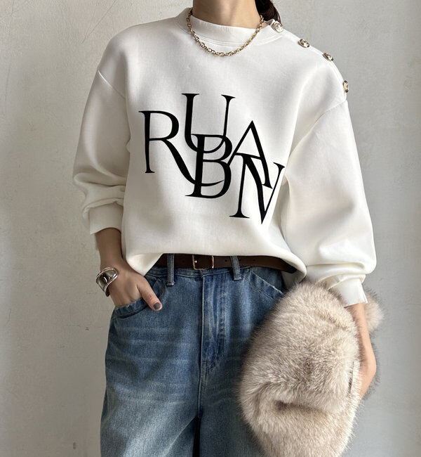  「【WEB限定】ゴールドボタンロゴトップス」|Tシャツ・カットソー|